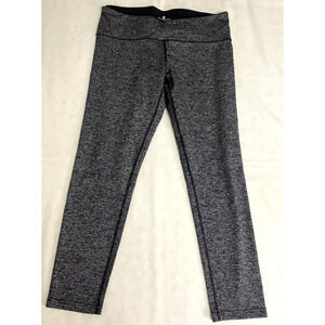 Tuff Athletics Womens Yoga Pants Size Large Black Gray Leggings Exercise Gym